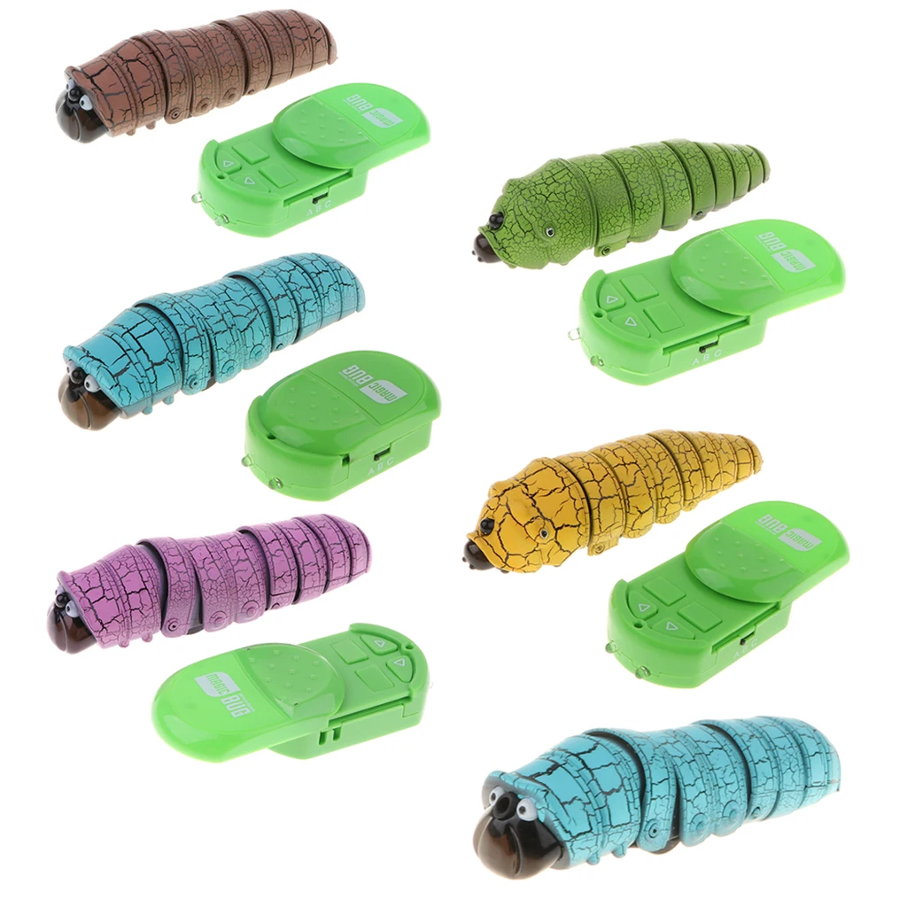 Prettyia Remote Control Caterpillar RC Bug Prank Joke Scary Trick Toys for Party
