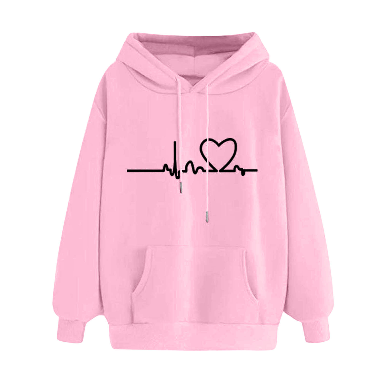 cardíaco impresso casual pullovers meninas manga longa