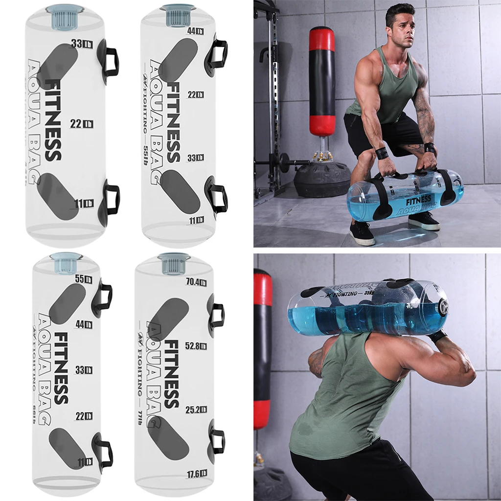 Water Bag - Fitness Sandbag, Adjustable Weight, Portable Home Gym Equipment for Full Body Core and Balance Training