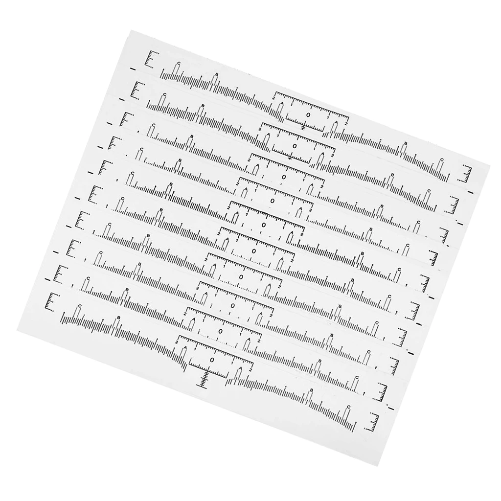 10pcs Disposable Eyebrow Permanent Makeup Stencils Ruler Stickers