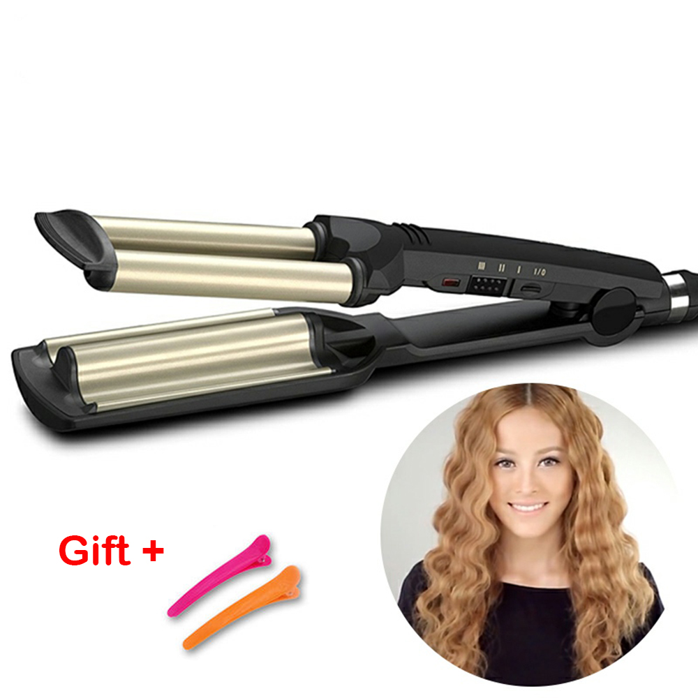 Best of Hair Crimper Curling Iron Ceramic Crimpers Wavers Curler Wand Fast Heating 3 Barrels Hair Waver Tools Corn Types Of Hair Reviews & Tips