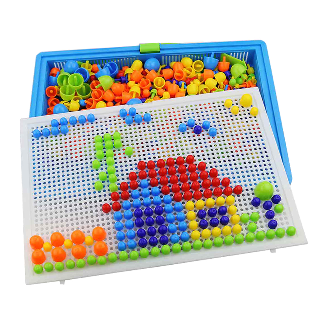 DIY Toys Puzzle Creative Mosaic Mushroom Nail Kit Button Art Kids Toys