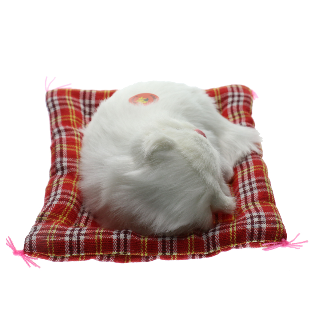 Children Simulation Animal Stuffed Doll Plush Sleeping Cats Sound Toy Kids