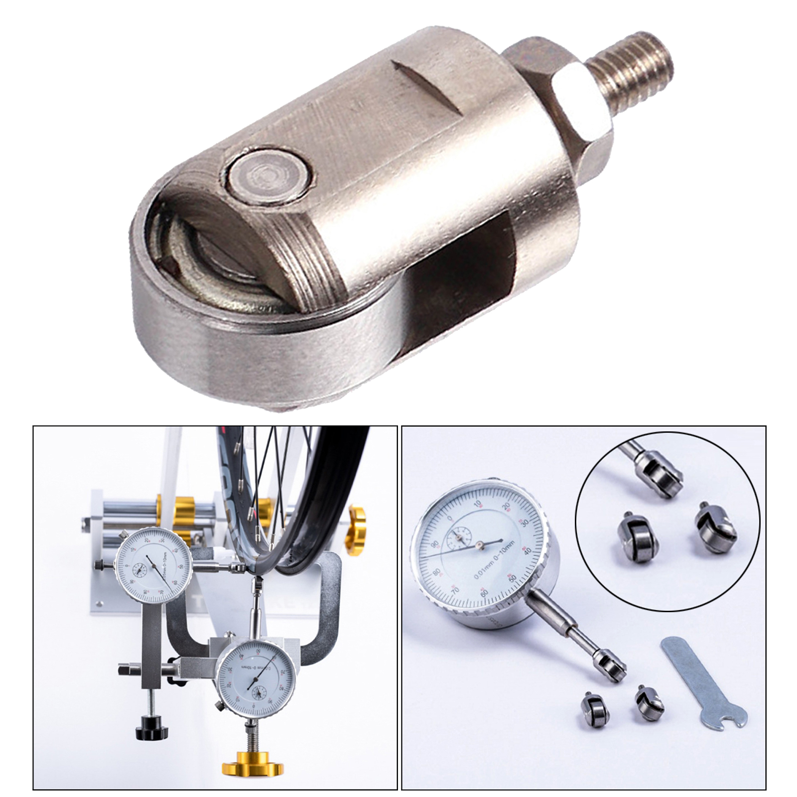 Dial Indicator  Point Depth Gauge Gaging Roller Contacting Tip Probe