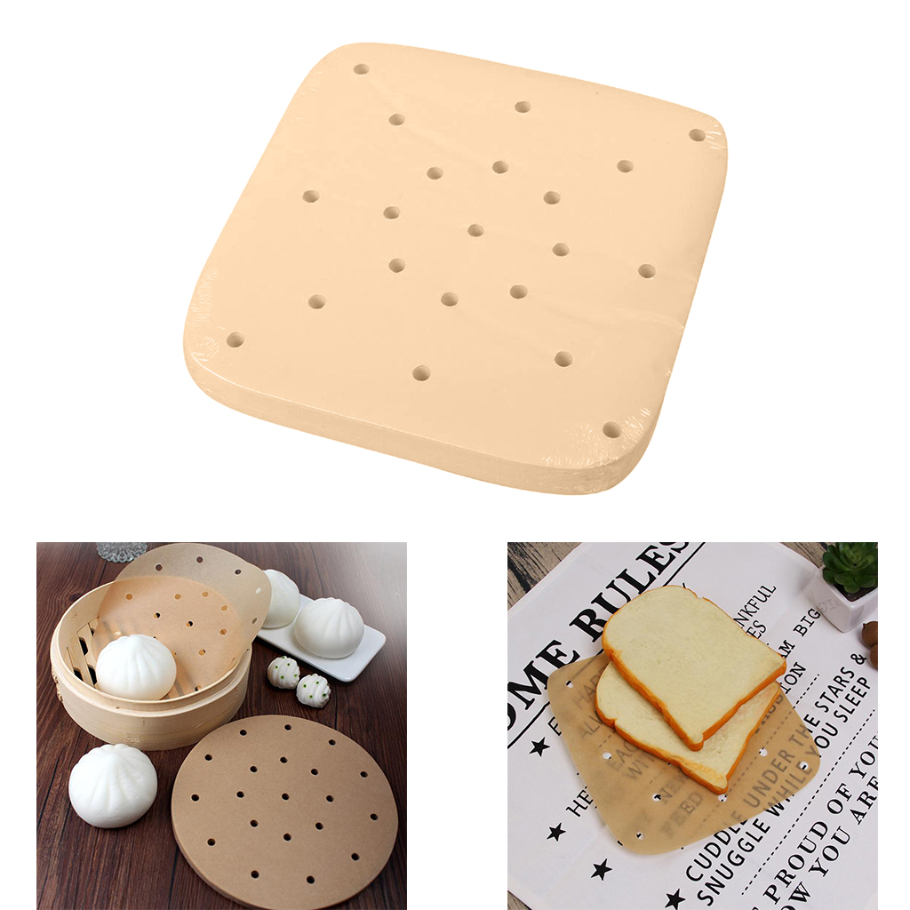 100pcs Baking Round Parchment Paper Liners Safe for Oven and Electronic BBQ Grill Greaseproof Paper Hamburger