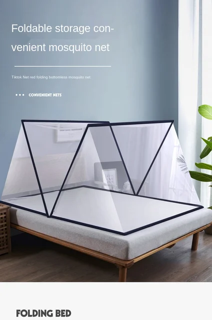 Cot Folding Bedportable Foldable Mosquito Net For Travel & Home - Fiber  Glass, Universal Fit