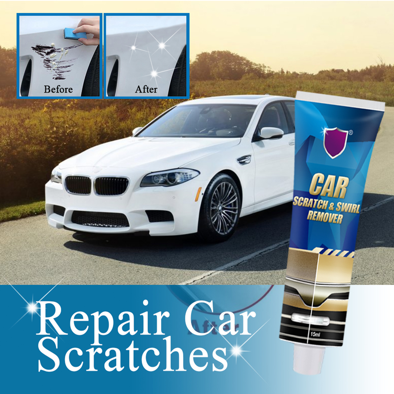 15ml Auto Car Scratch Swirl Remover Grinding Polishing Wax Remove Car Paint Scratches Swirls