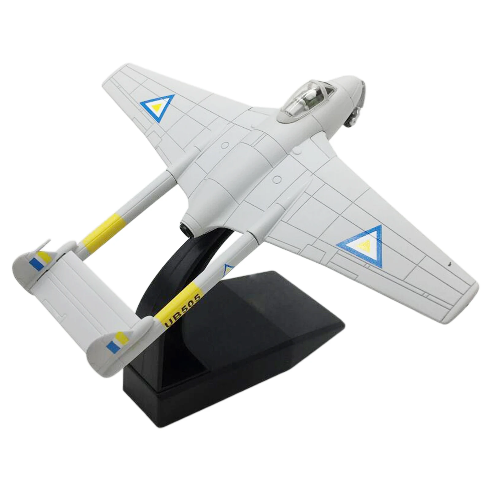 Metal 1:72 DH.115 T-55 Display Plane Air Fighter Model w/ Stand Office Bar Decor for Collection