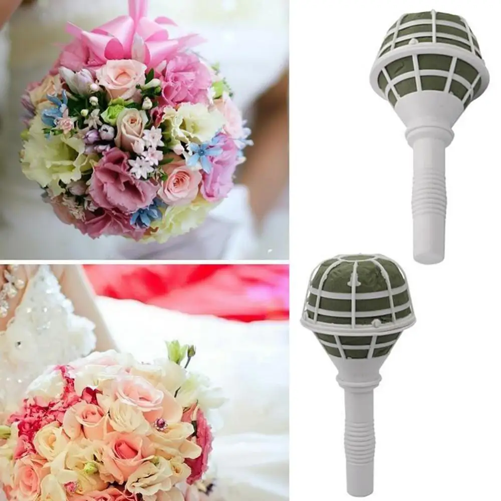 Wedding Party Bridal Flower DIY Decoration Bouquet Foam Holder Handle 