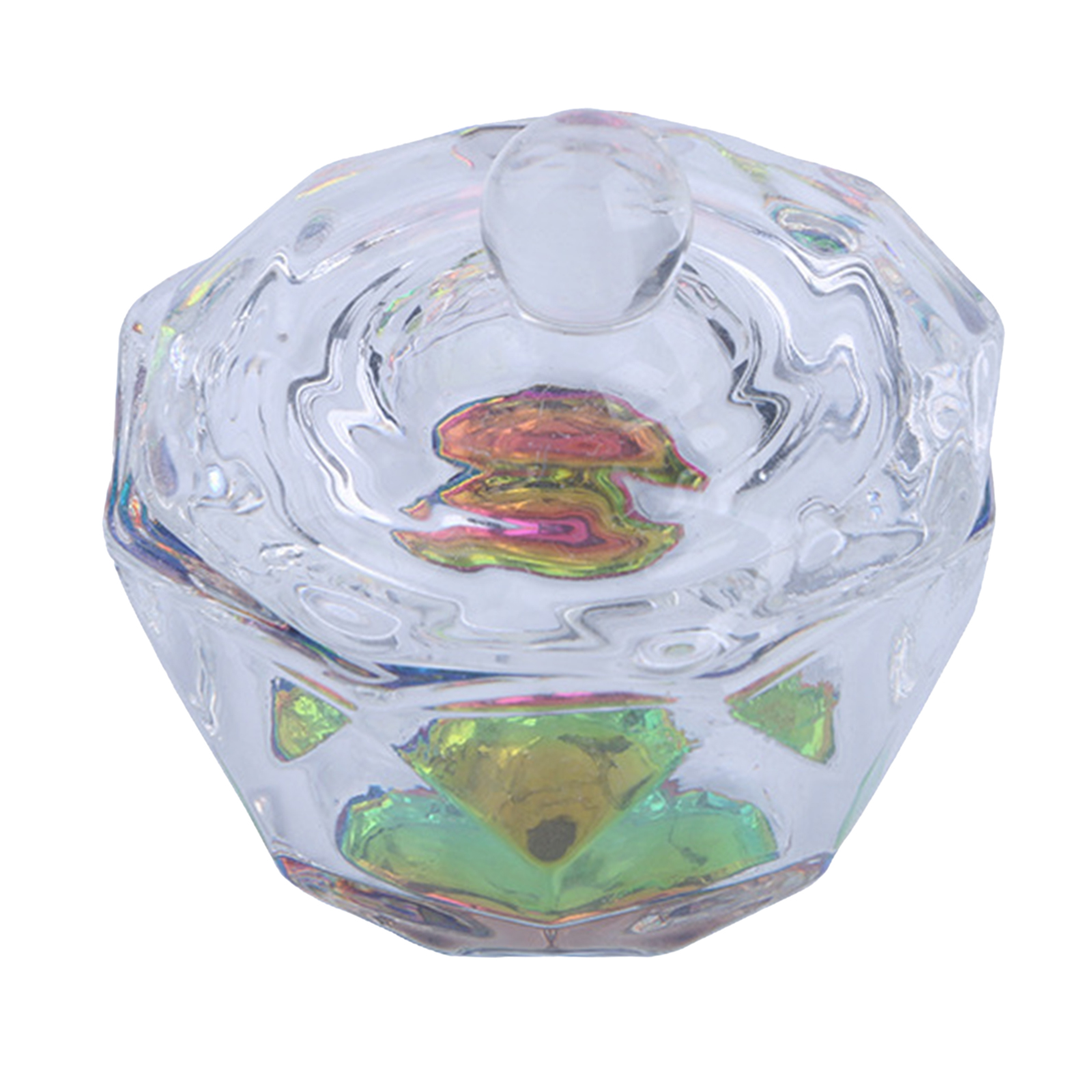Liquid Powder Dappen Dish Crystal Glassware with Lid for Nail Art Dappen Dish Bowl Glass Crystal Cup Glassware