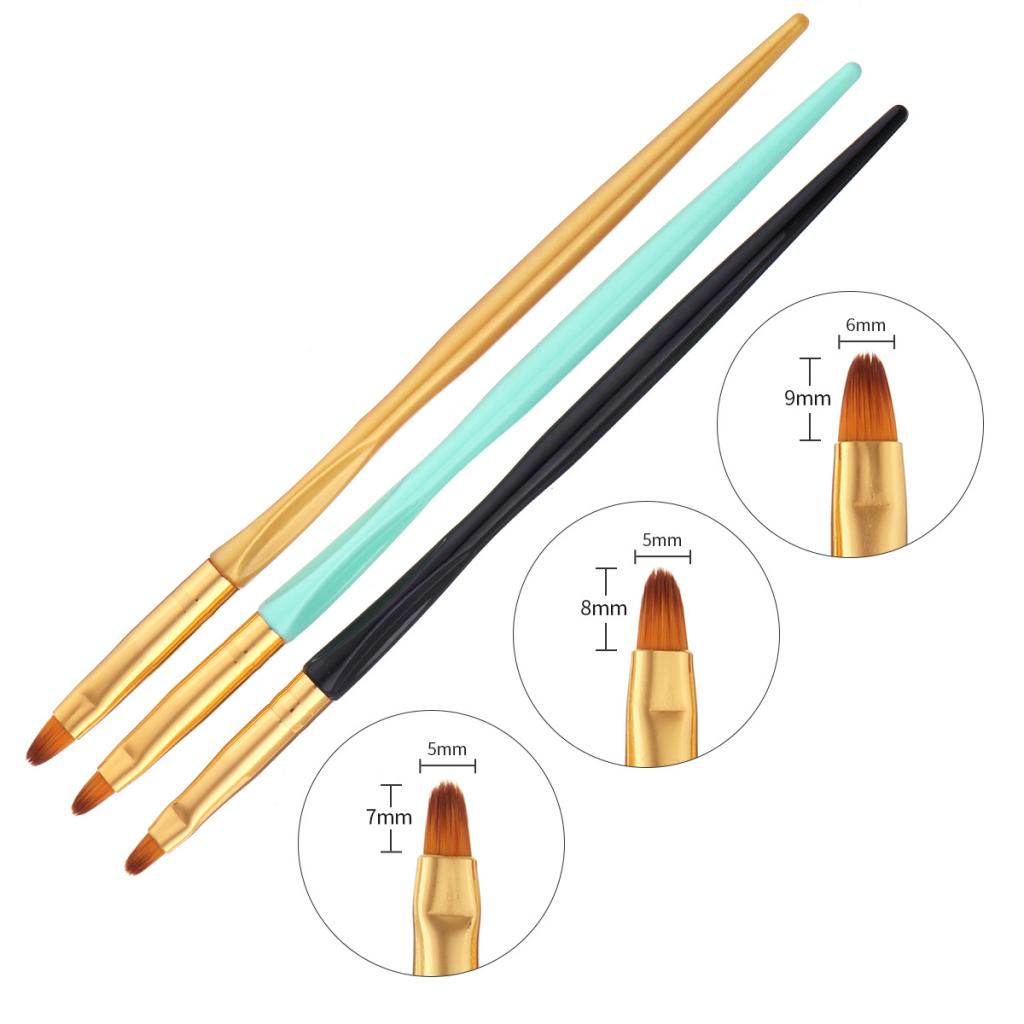 3 Pieces Professional Nail Art Salon Gel \u0026 Acrylic Polish Painting