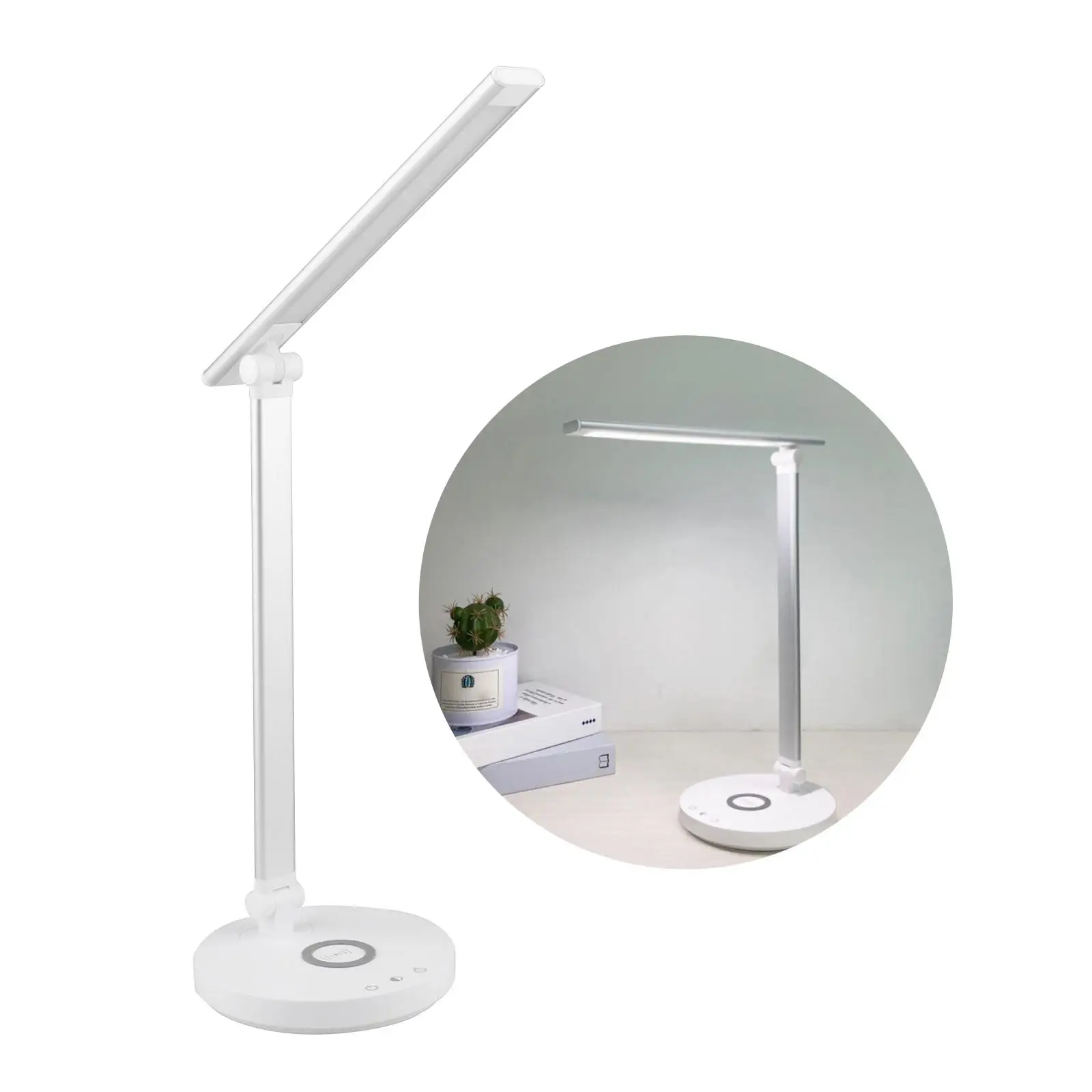 LED Desk Lamp with USB Charging Port Table Lamp with 5 Brightness Lighting