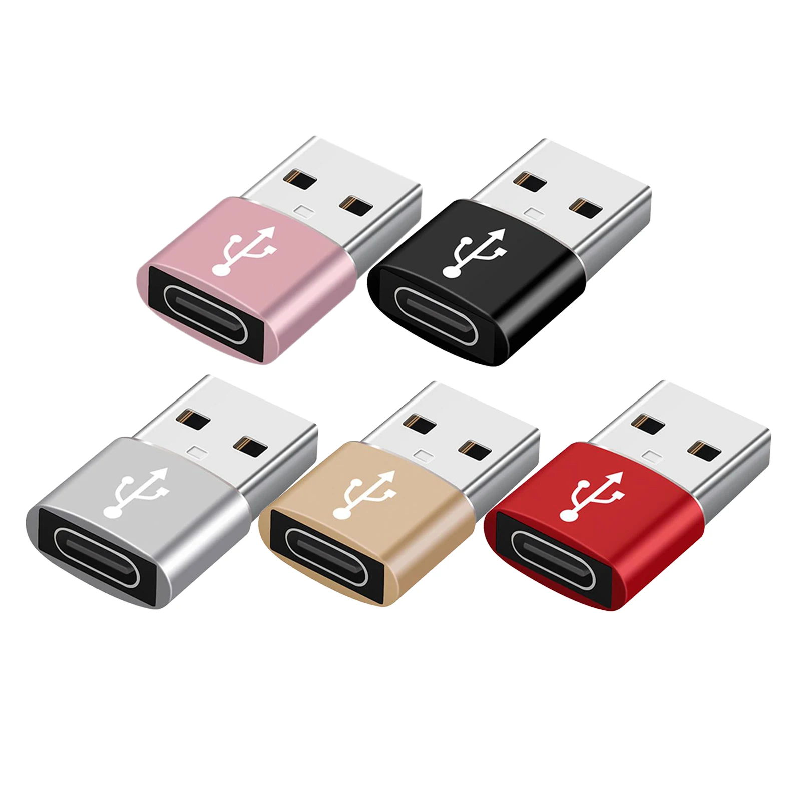 Portable Multifunction 2-in-1 Usb To Usb C Adapter Female To Usb Male For Charger Data Transfer