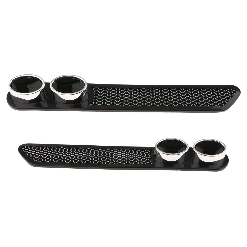 2PCS/ Pair Car Tail Simulation Exhaust Pipe Decorative Sticker Auto Modify Vent Hole (Black)