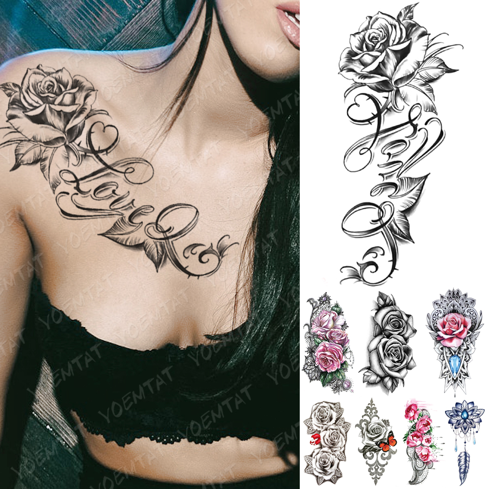 Best of Waterproof Temporary Tattoo Sticker I Love You Flash Tattoos Lip Print Butterfly Flowers Body Art Arm Fake Sleeve Tatoo Women Reviews & Tips