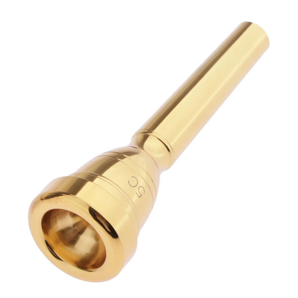 Trumpet Mouthpiece 5C Replacement Musical Instruments Accessories, Gold Plate