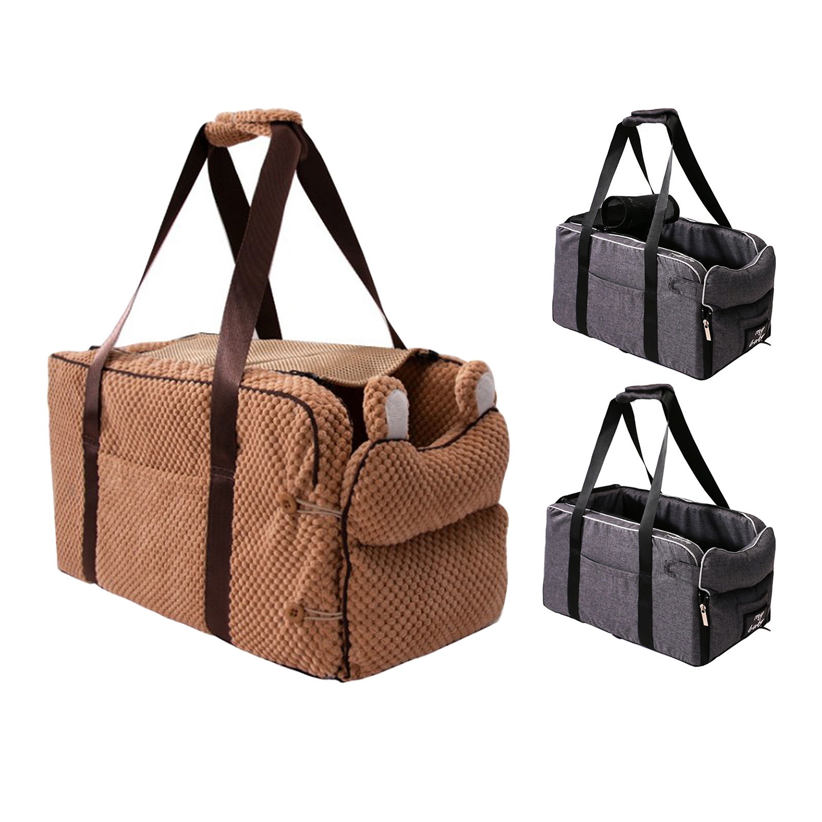 Portable Dog Car Carrier Non-Slip Pet Booster Seat Anti-Collapse Mat Crate for Car Armrest Box Scratchproof Cage Nest House