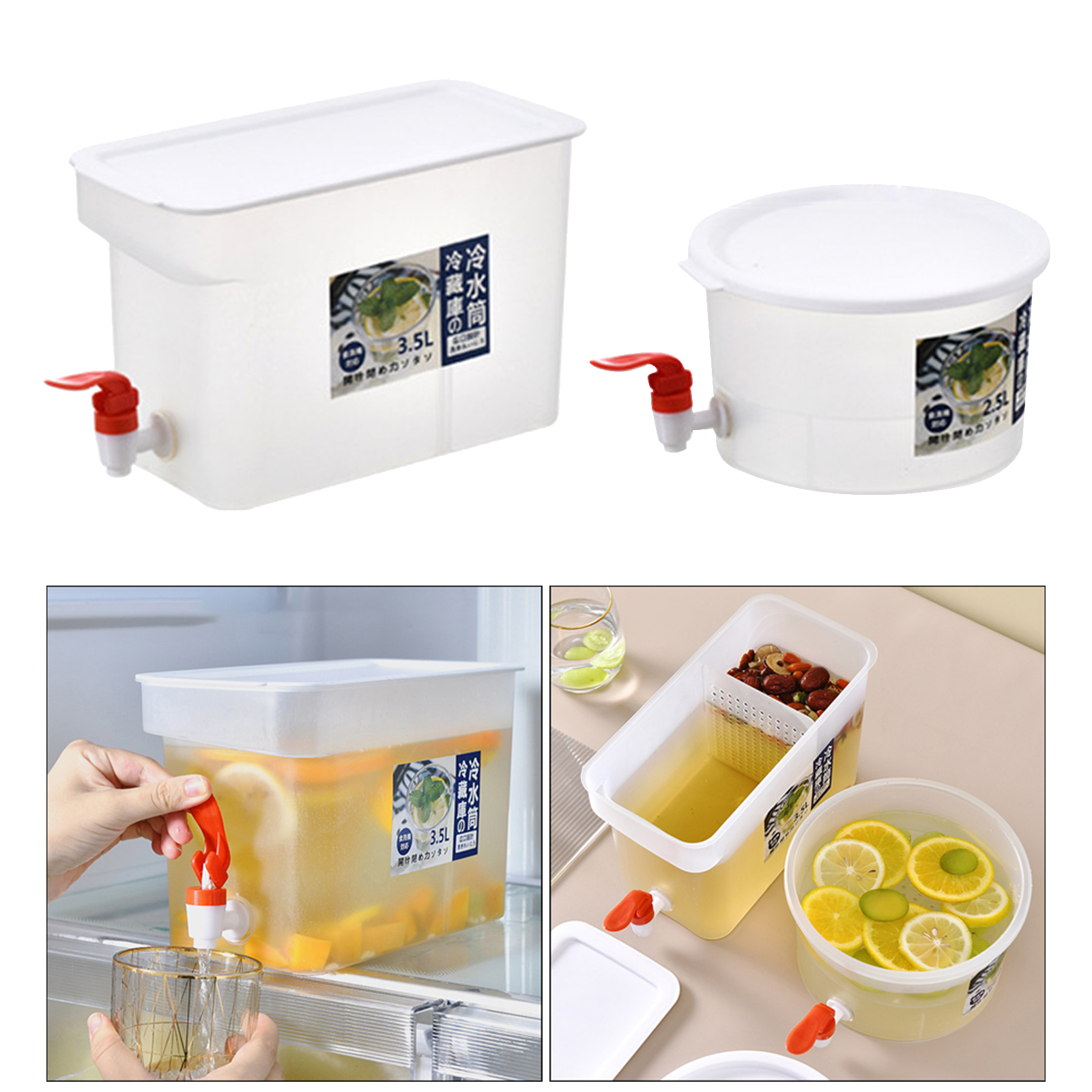 Water Jug Hot Cold Jar Ice Tea Summer Fruit Tea Cold Drinking Pitcher Fresh-keeping Gifts