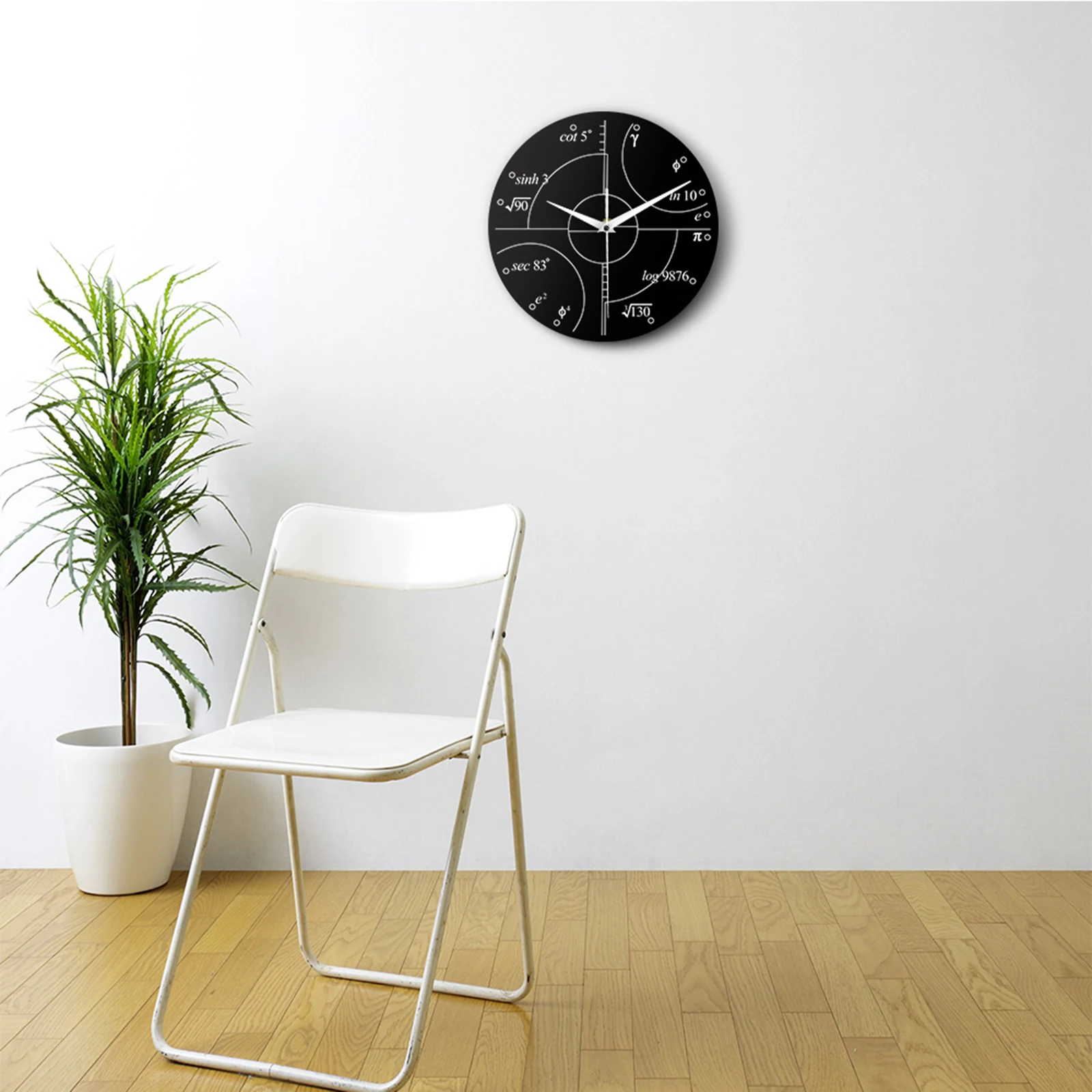 Math wall clock silent non-smoking tick wall clock battery-powered decorative
