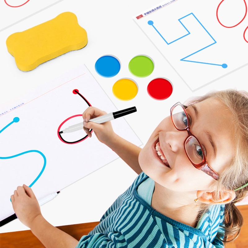 Desenho de Madeira Suprimentos com Interesse Cérebro Formação Pré-escolar Esquerda Direita Treinamento Almofada Desenho Órbita A2ub 2 suprimentos para treinamento pré-escolar esquerda e direita,