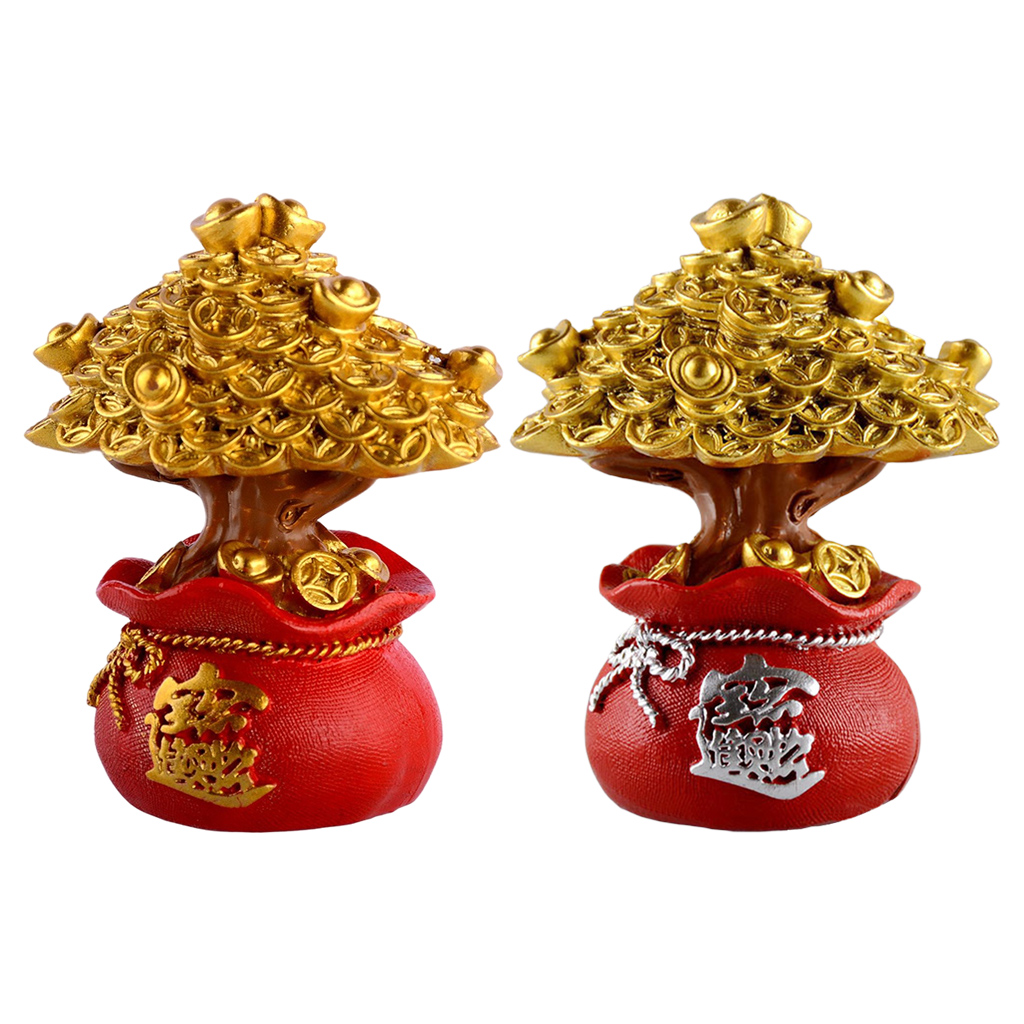 Money Tree Ornament ortune Trees Feng Shui Shop Car LUCKY Wealth Gift