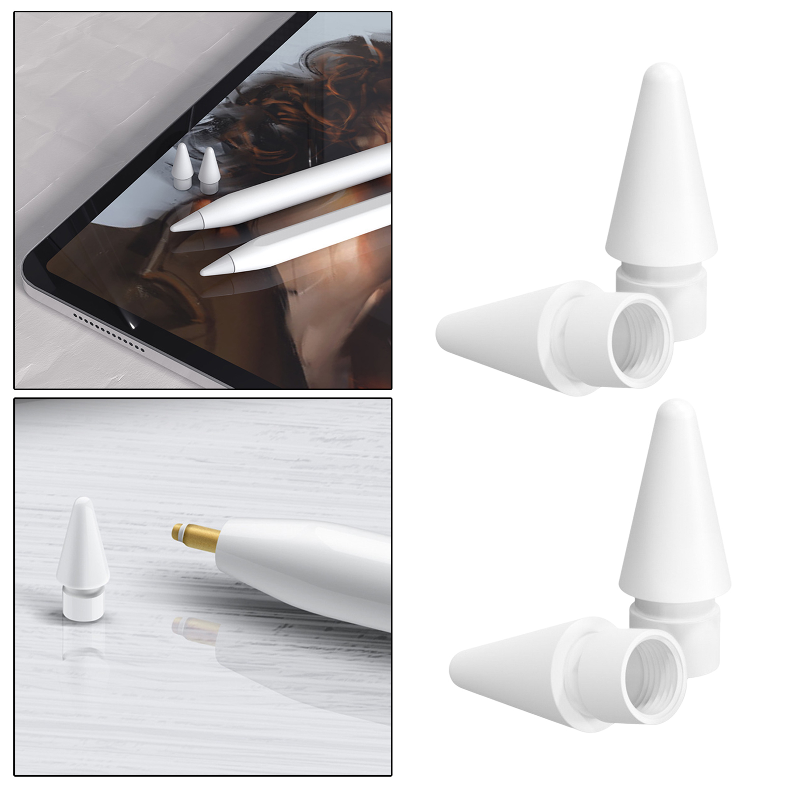 Tips Compatible with  Pencil, for iPencil Nibs Replacement for iPad Pen 1st Gen & 2nd Generation High Sensitivity 4 Pack