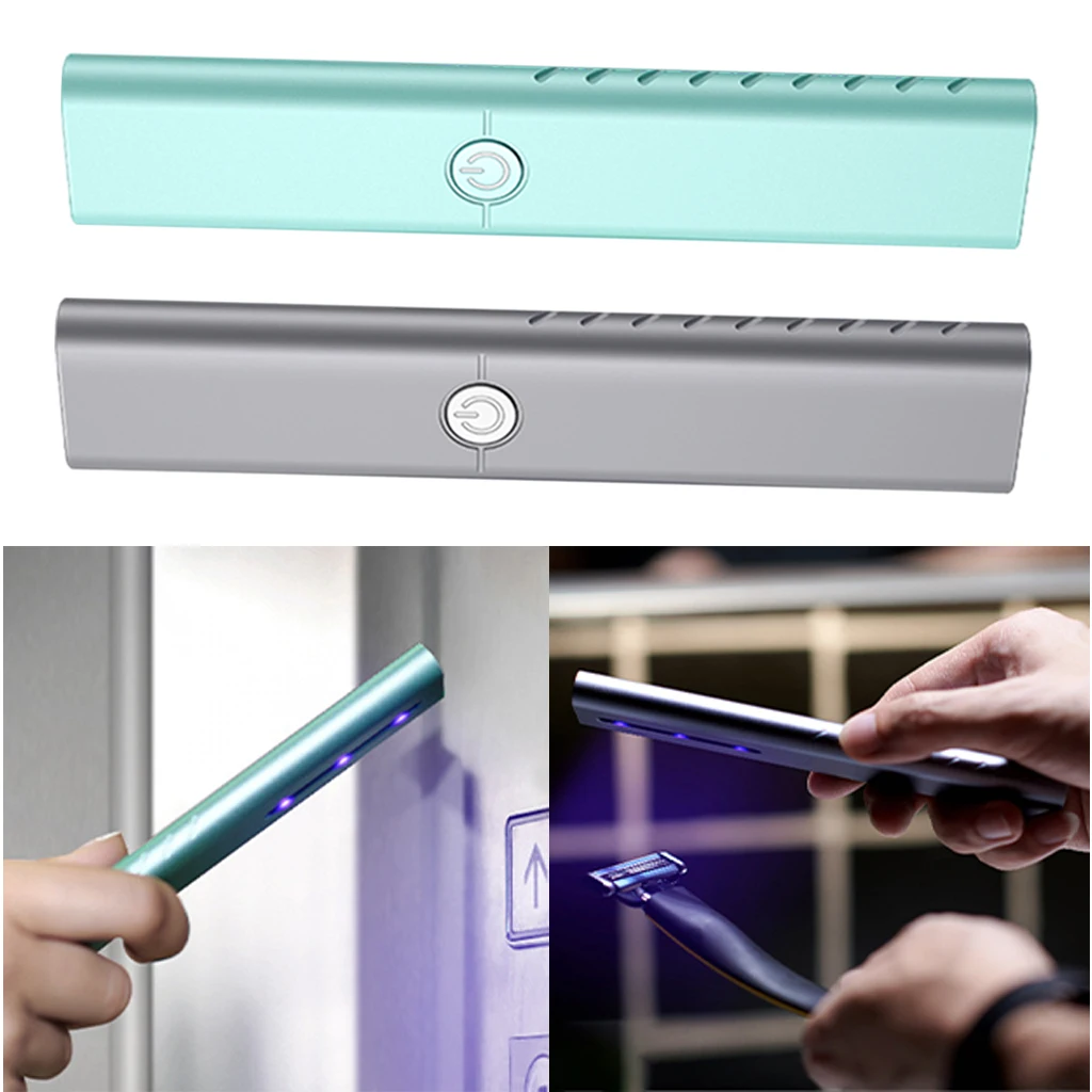 UV Light Sanitizer Wand Efficient Ultraviolet Disinfection Lamp for Home Hotel Toilet Car Travel Phone Pet Area 3 LED