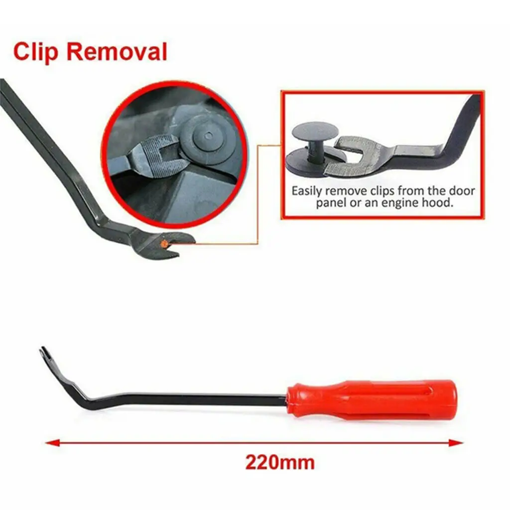 8.7' Car Door Trim Panel Clip Remover Upholstery Glass Pry Tool 22.5cm