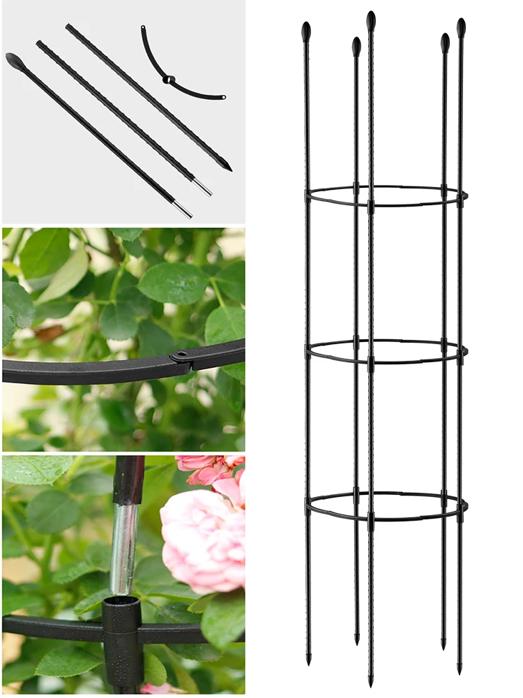 Clips de soporte para plantas de flores de 60 piezas,soporte para flores y enredaderas,clips soporte para plantas de tomate de jardín para tallos de soporte enredaderas crecen en posición vertical 