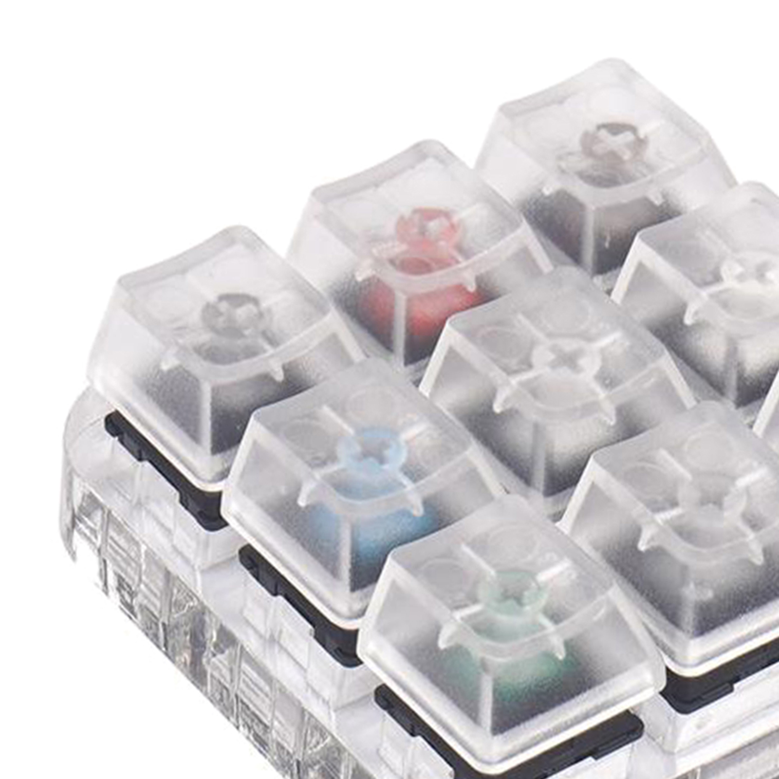 9 Key Switches Shaft Testing Tool Translucent Keycaps Mechanical Keyboard Switch Tester
