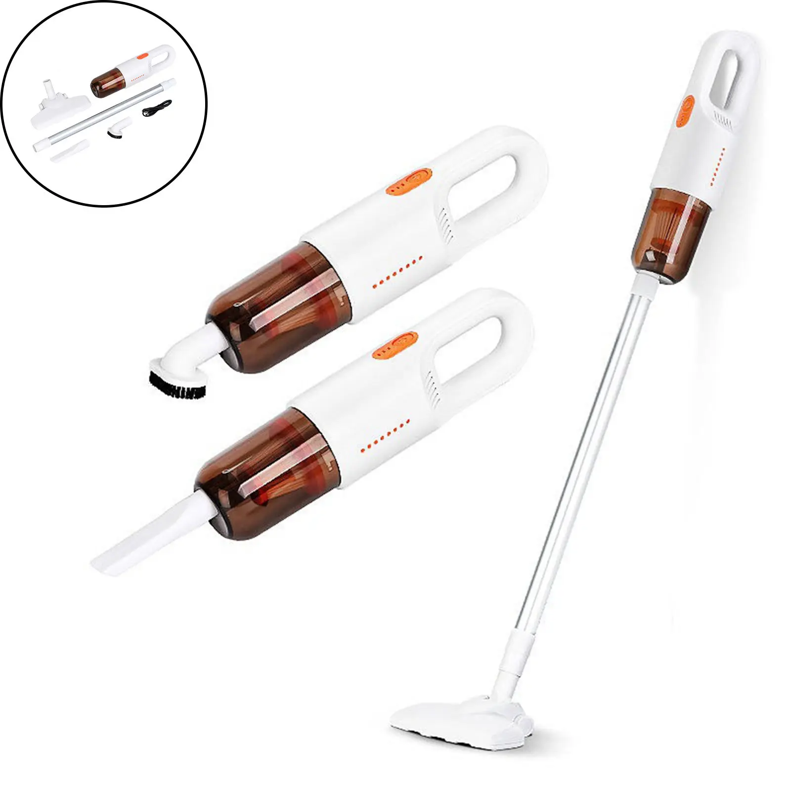 Wireless Vacuum Cleaner Strong Suction High Power 2 in 1 Cleaning Tool for Home Sofa Office Dust Pet Hair