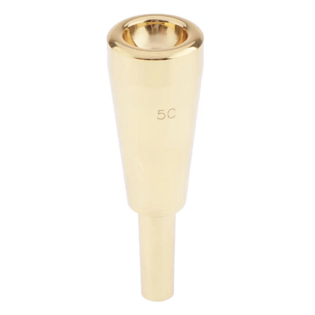 Trumpet Mouthpiece 5C Replacement Musical Instruments Accessories, Gold/Silver Plate