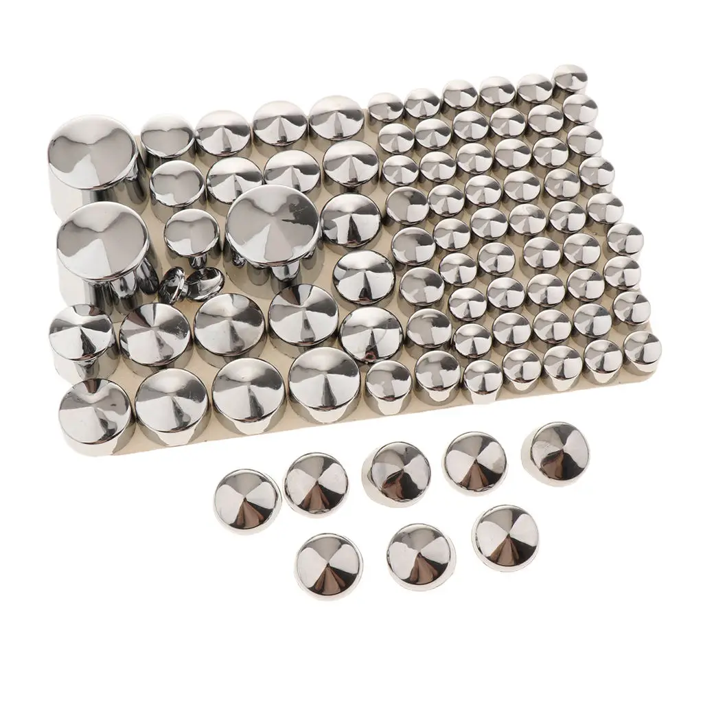 87x Motorcycle Chrome ABS Bolt Toppers Caps for   Twin Cam