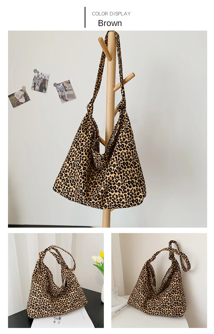 Female Bags Totes Luxury Designer Handbags For Women Shopping Canvas Ladies Fashion Casual Leopard Shoulder Shopper Women's Bag