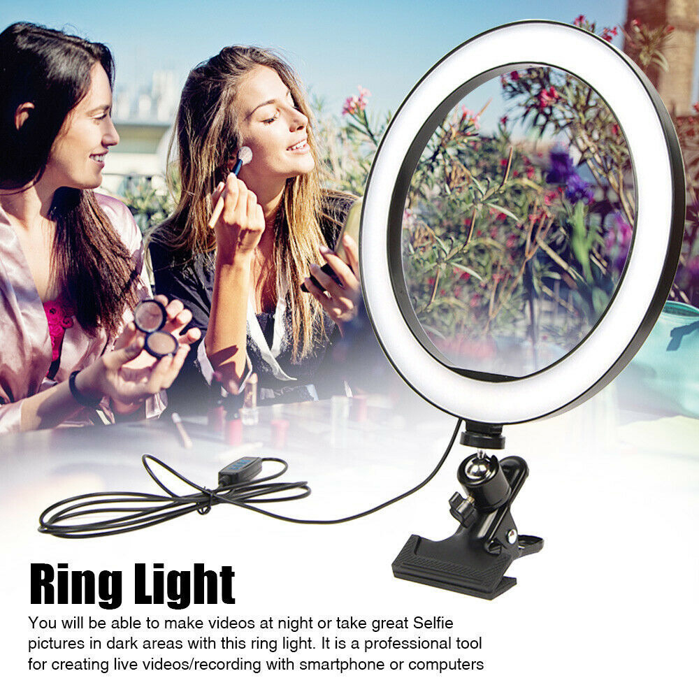 LED Light Ring Selfie Ring lamp Brightness Adjustable Selfie Lights