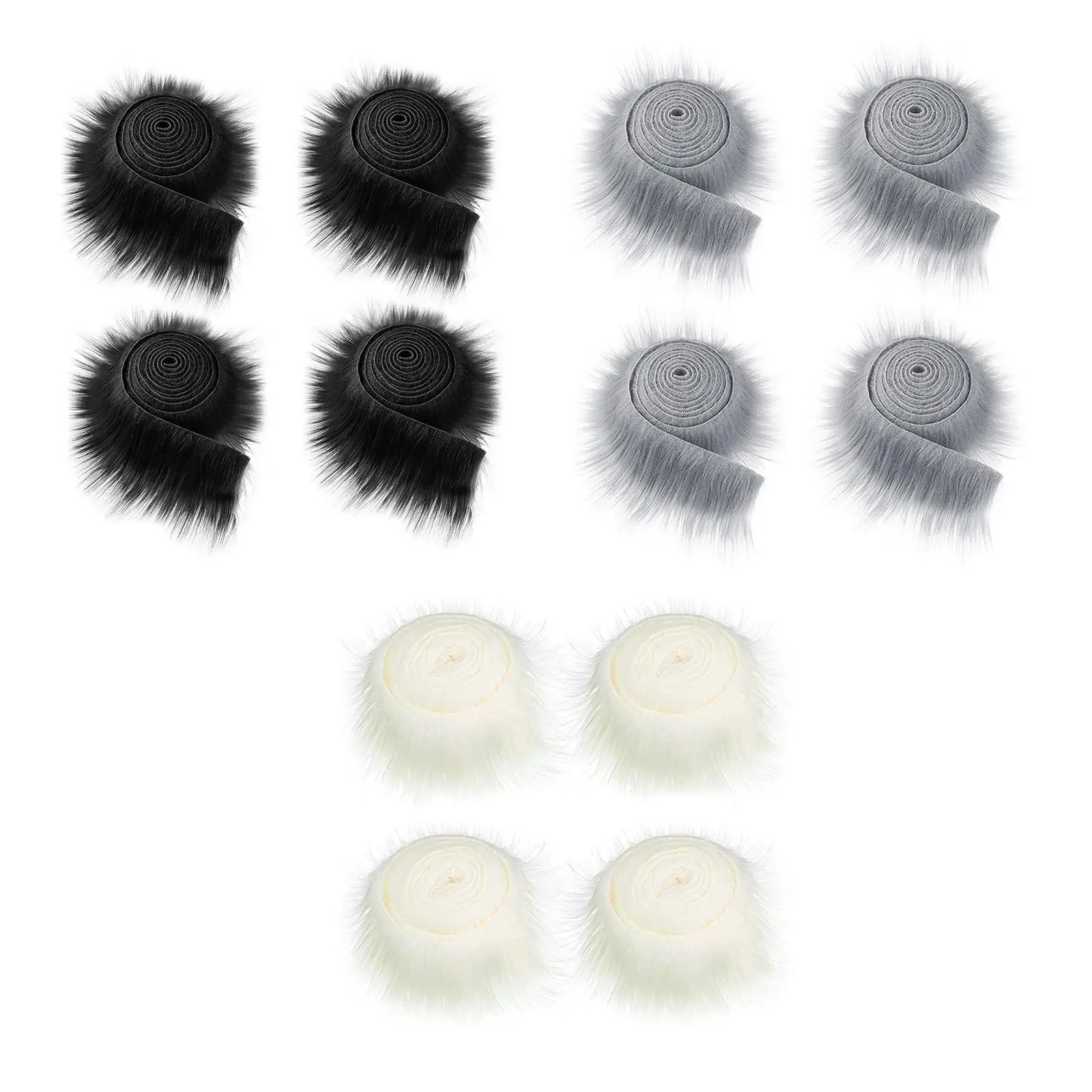 4Pcs Soft Faux Fur Fabric Costume Fuzzy Faux Fur Fabric Craft DIY Clothing Toy for Christmas Party Decoration