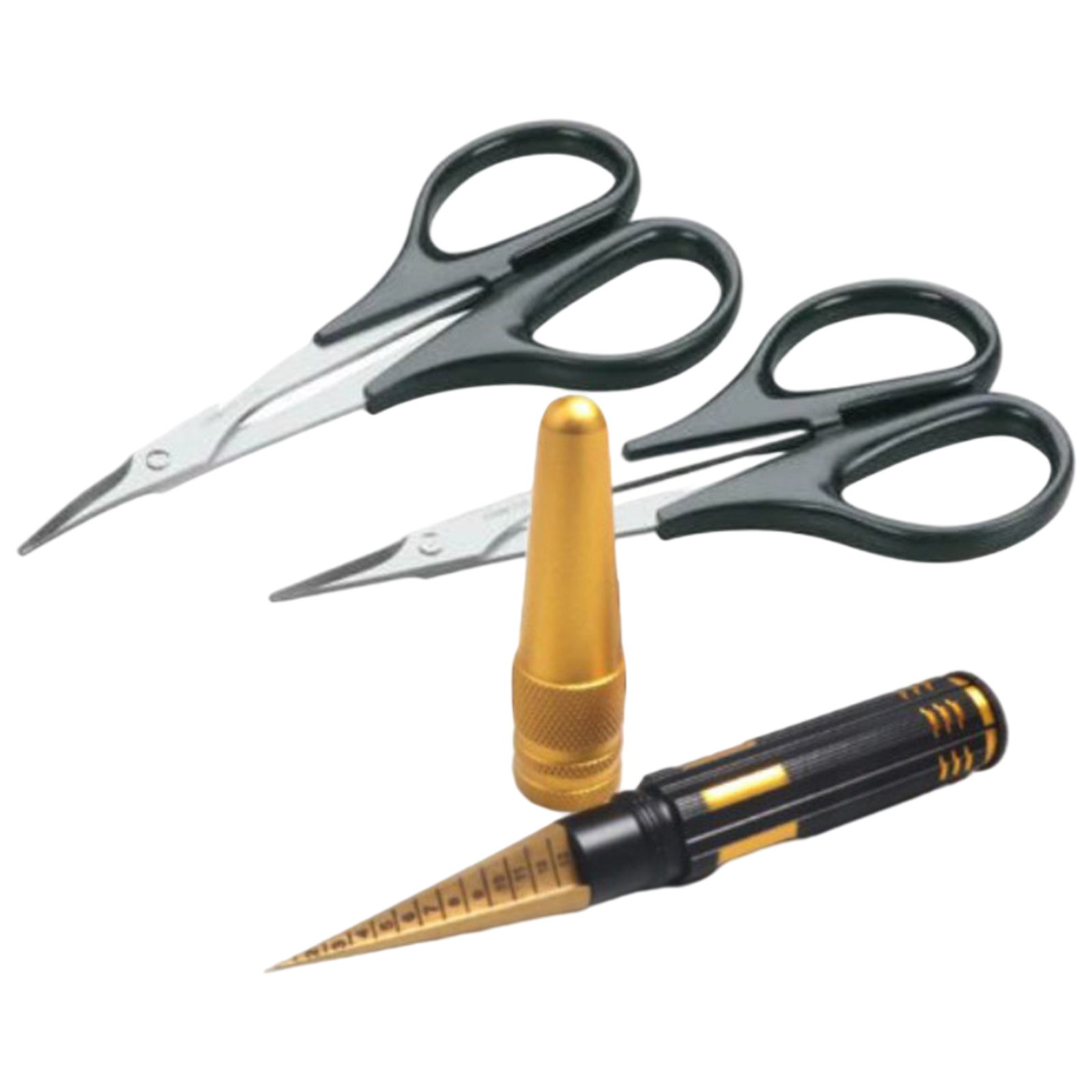 Straight Scissors Curved Scissors Set Hole Opener Expanding Hole Puncher Reamer Installation Kit for RC Car Toy