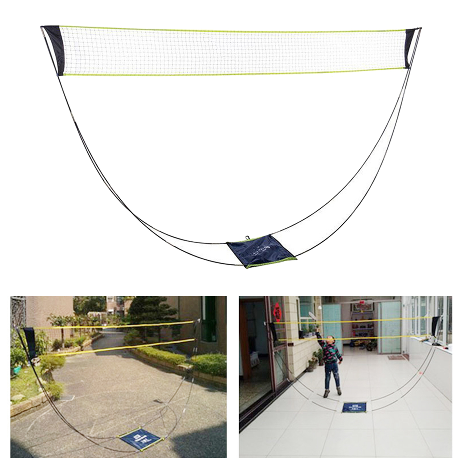 Portable Badminton Net Easy Assemble for Kids Volleyball Yard Backyard