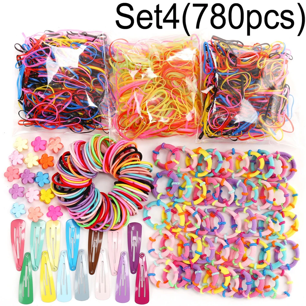 Snap Hair Clips Accessories Thick Cotton Hair Bands for Thick Hair Mini Rubber Bands for Toddlers, Girls, Kids, Teens, Women