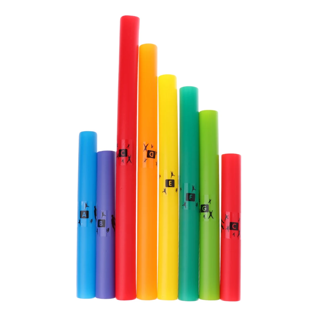 Plastic Percussion Musical Tube for Kids Music Enlightment 8 Tones Tuned