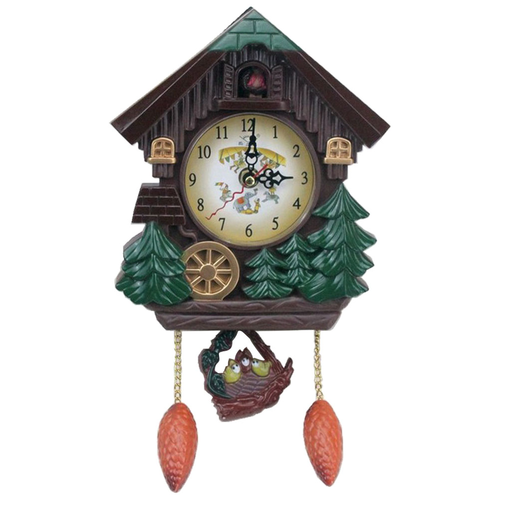  Plastic Cuckoo Coo Living Room Rocking Wall Clock for Kid
