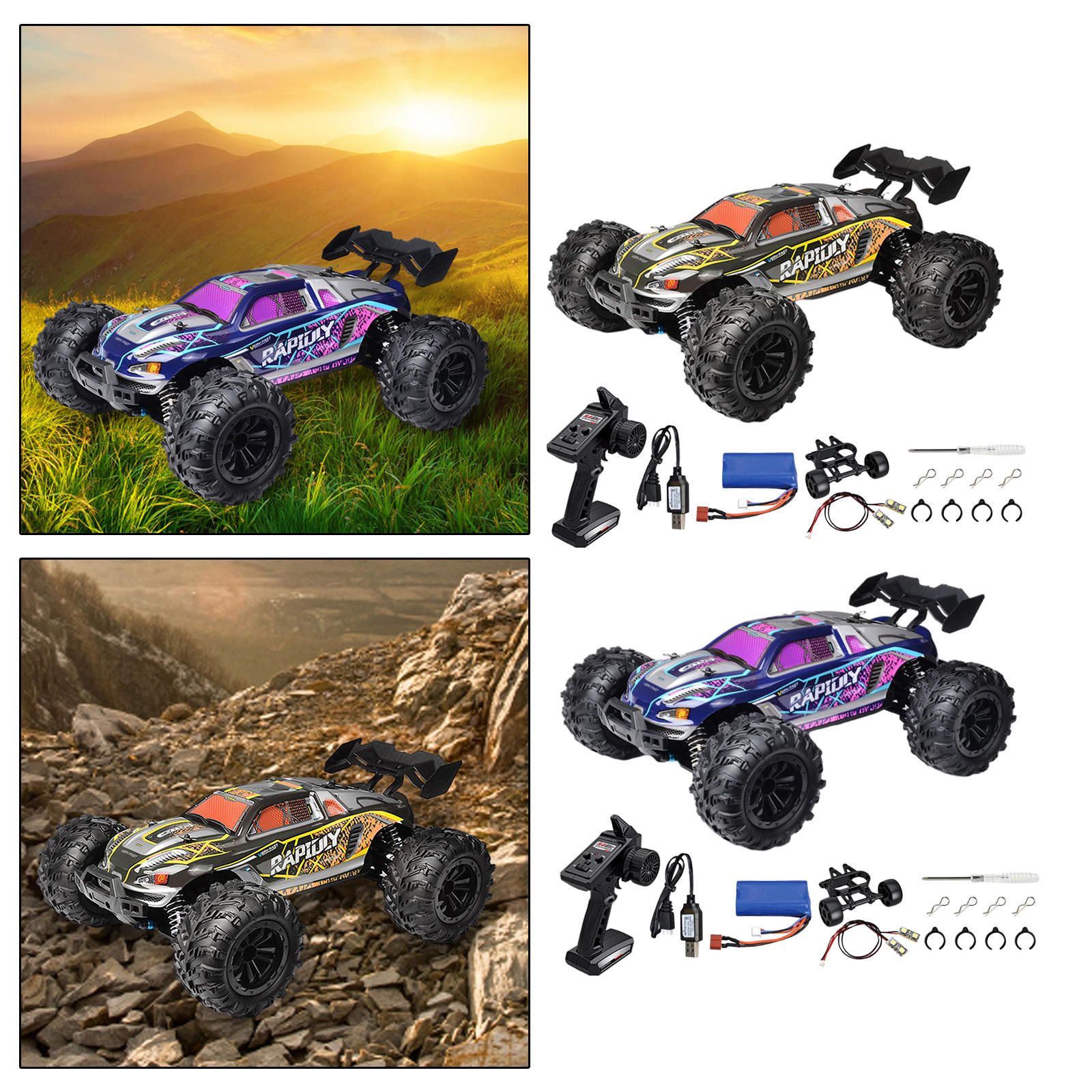 1:12 大型 4WD RCカー 2.4G ラジコン カーキット バギー ブラシレス モンスター トラック オフロード 車 男の子用 おもち -  pm.ssp.ma.gov.br