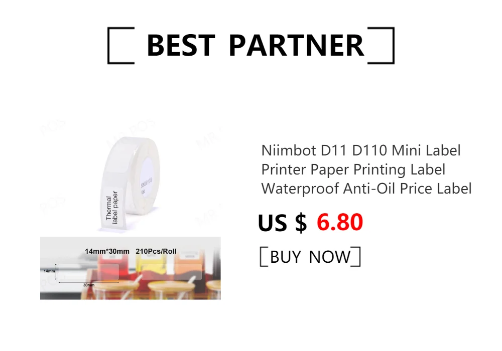 small sticker printer Niimbot D110 Label Maker Portable Pocket No Ink Thermal Label Printer for Mobile Phone Home Office Use Mini Print With Name D11 mini pocket thermal printer