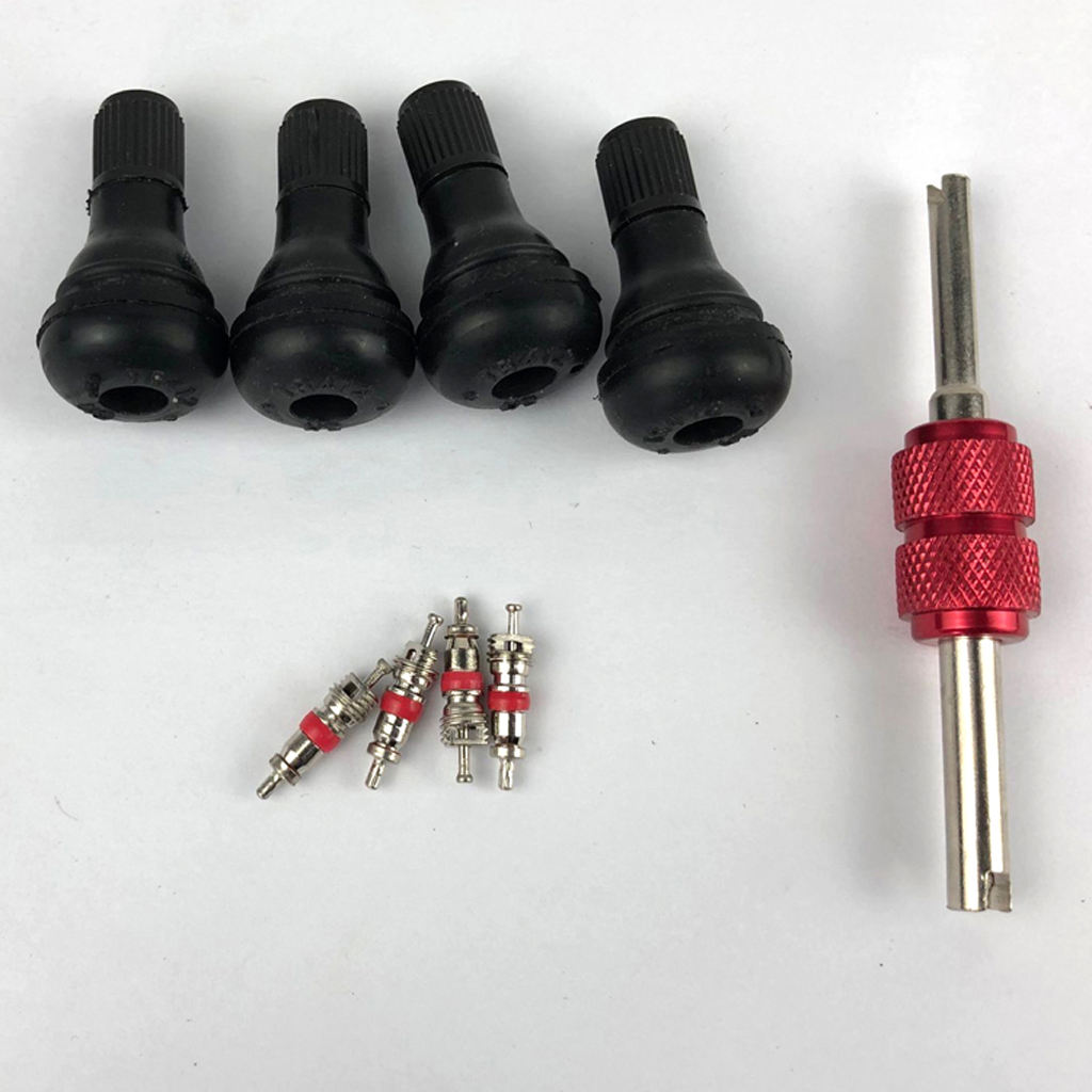 1 Set TR412 Snap-in Valve Tire Valve Stem Tool Remover Installation Kit For 0.453' Valve Stem Motorcycle ATV Vehicles Truck Etc