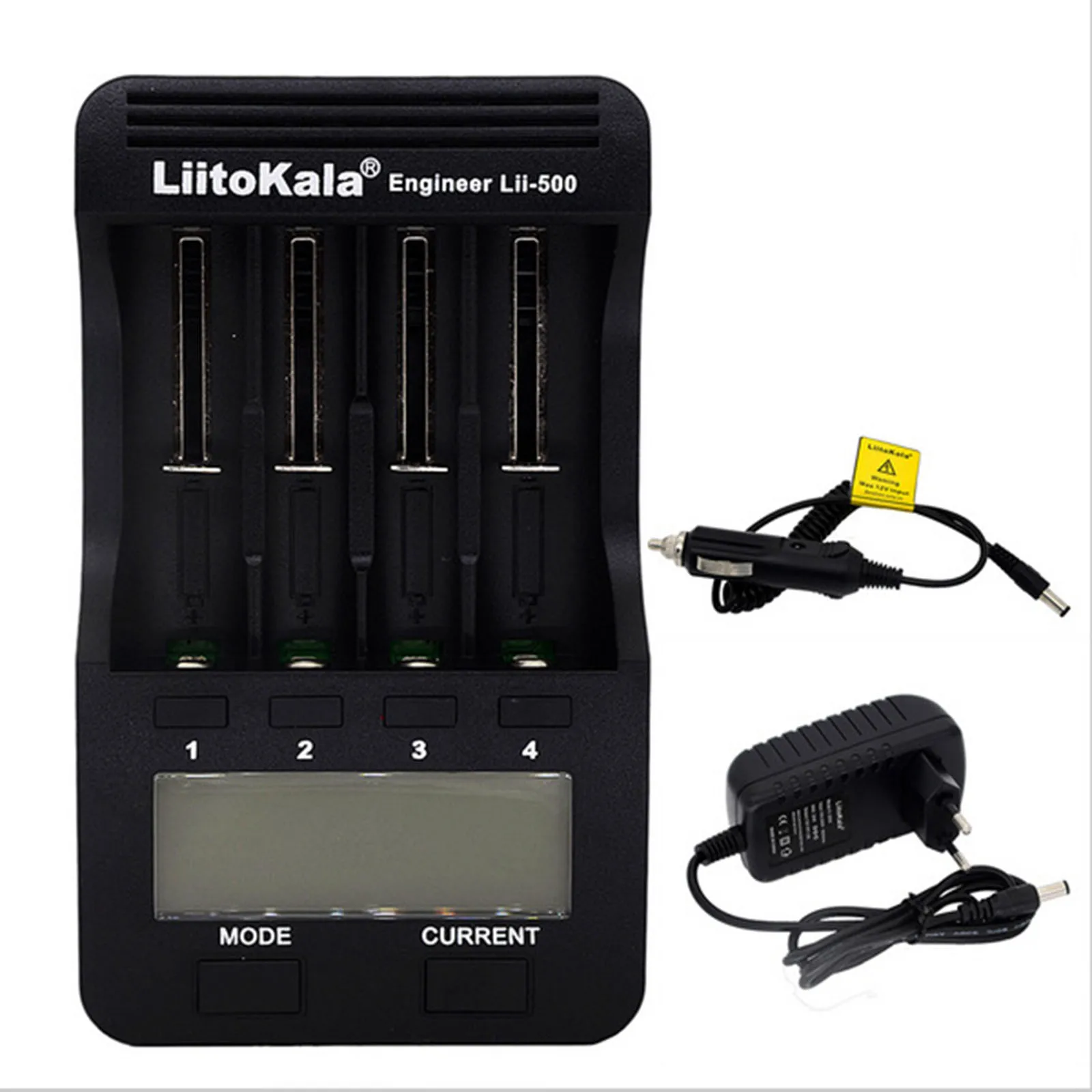 4 Slots Smart Battery Charger Fit for Universal 18650 26650 14500 AA NiMH with LCD Display