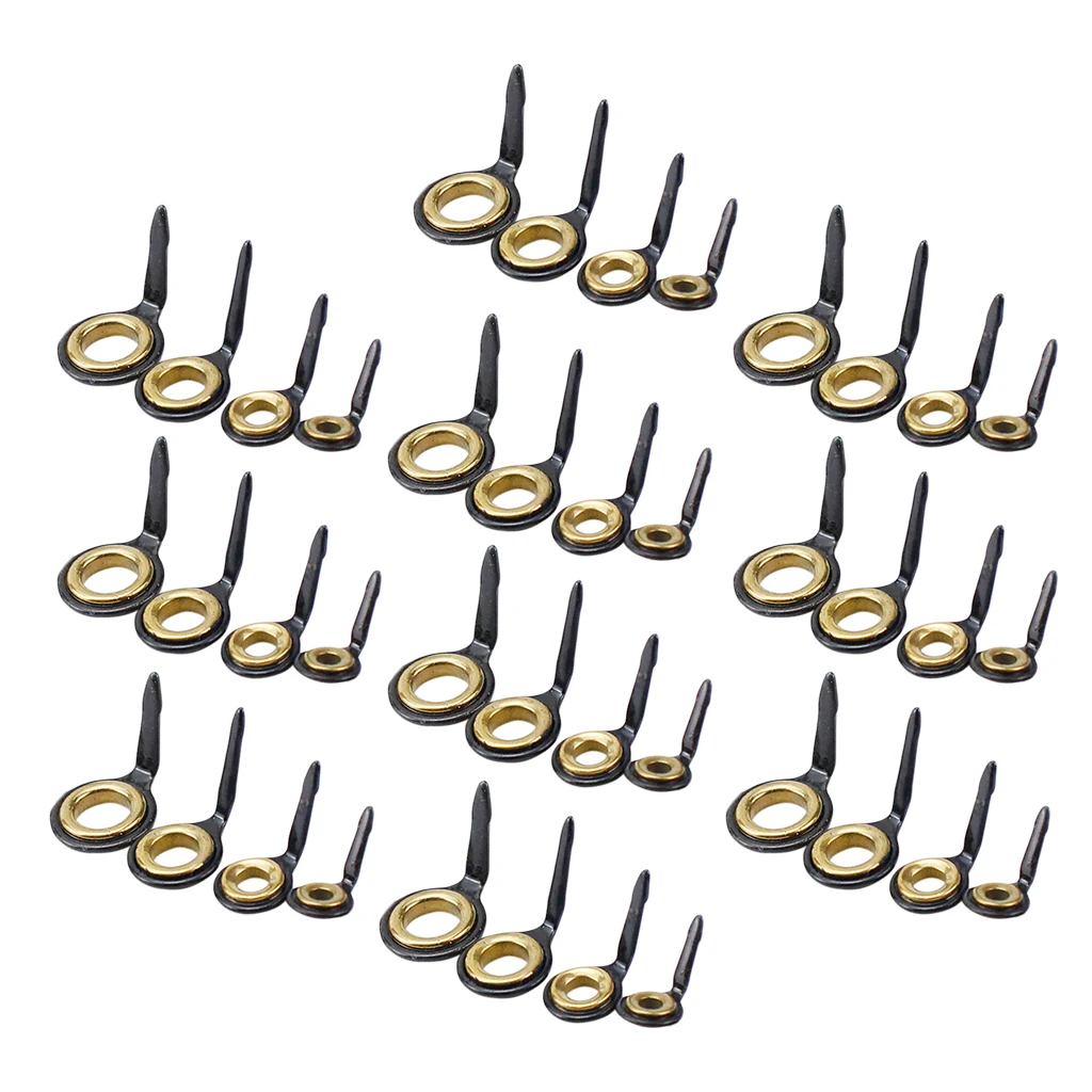 40Pcs Stainless Steel Single Leg Fishing Rod Guides Repair Guide Replacement