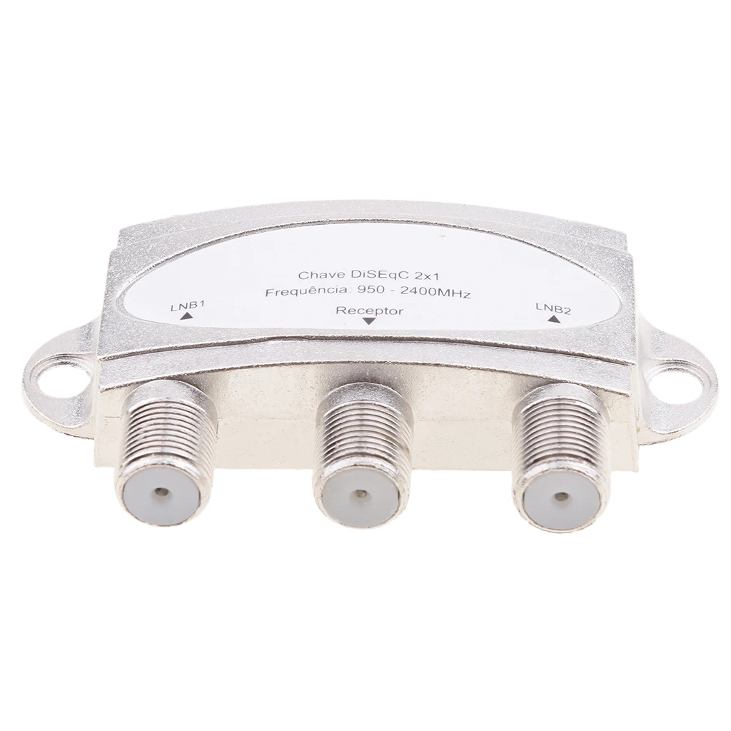 FTA Switch 2X1 DiSEqC Satellite Dish for FTA Receiver Multi LNB LNBF White