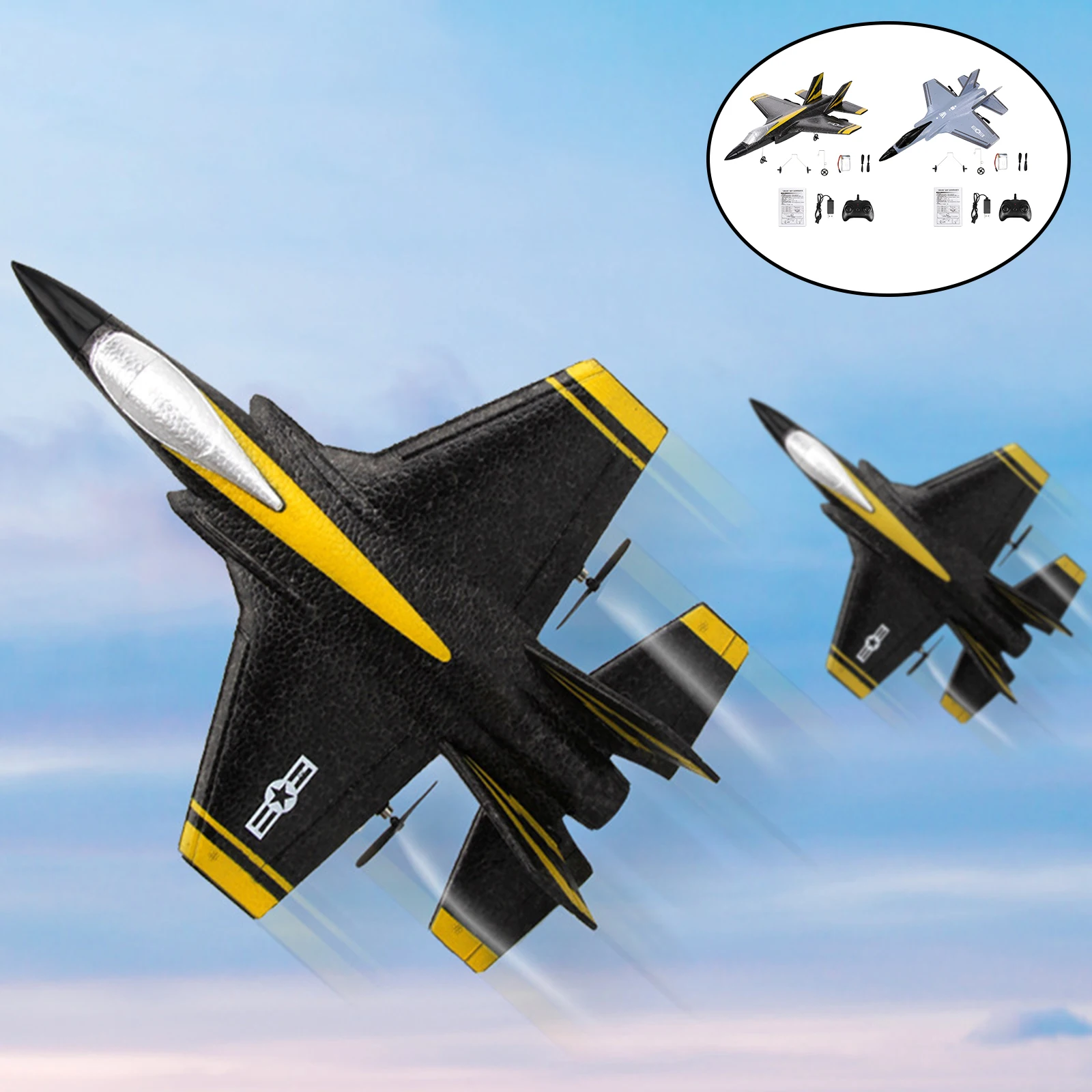 RC Plane Funny Moving Electric 2.4G 2 Channel Remote Control Airplane Aircraft Toys, Perfect Gifts for Adult Kids Teen Boys