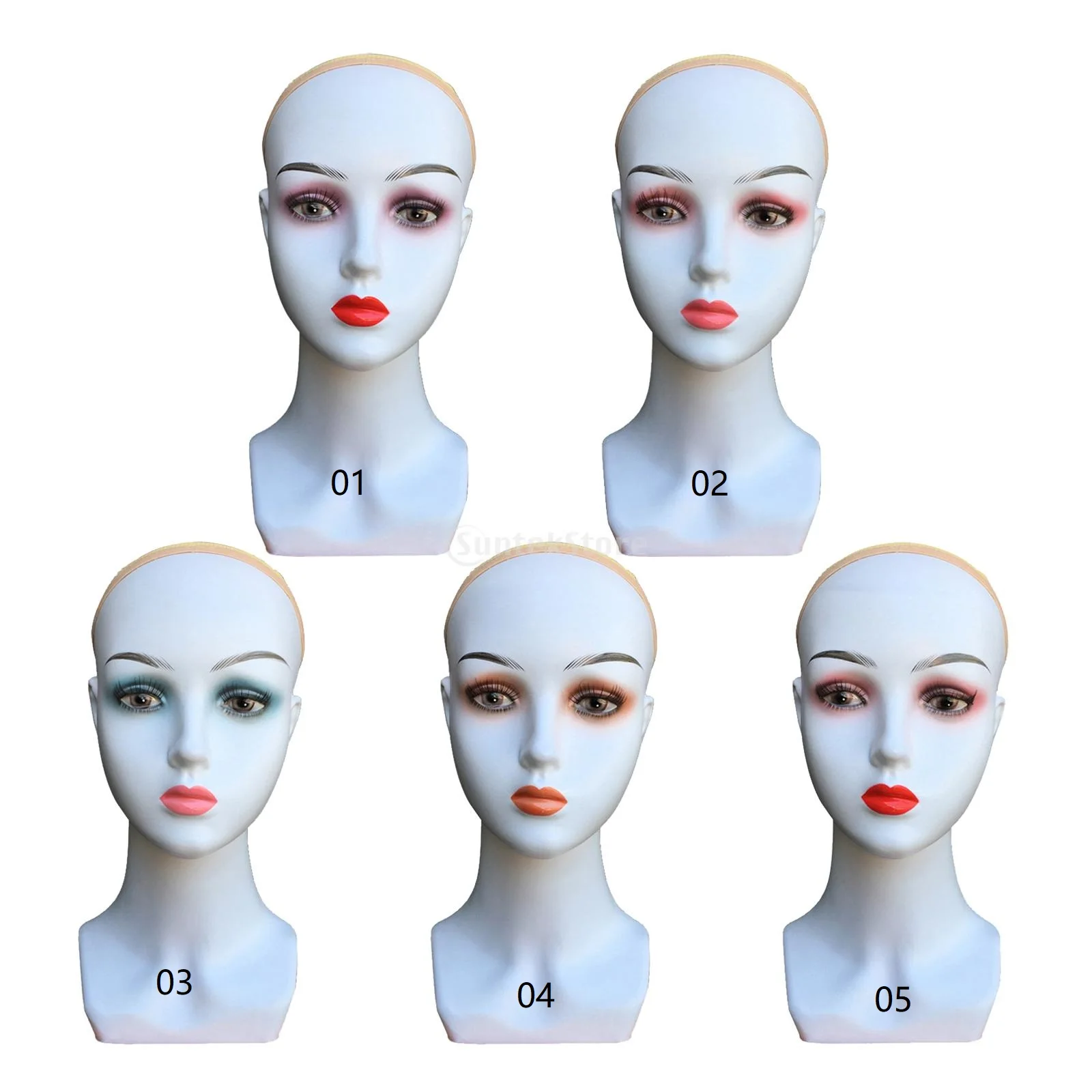 Cheap Mannequin Head Without Shoulders Female Head Model Manikin Mannequin Wig Scarf Glasses Hat Display Stands