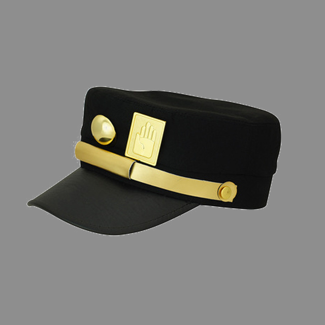 Bimaoxer Anime JoJo's Bizarre Adventure Jotaro Kujo Joseph Army Military  JOJO Cap Hat+Badge Animation around Jotaro Hat - AliExpress